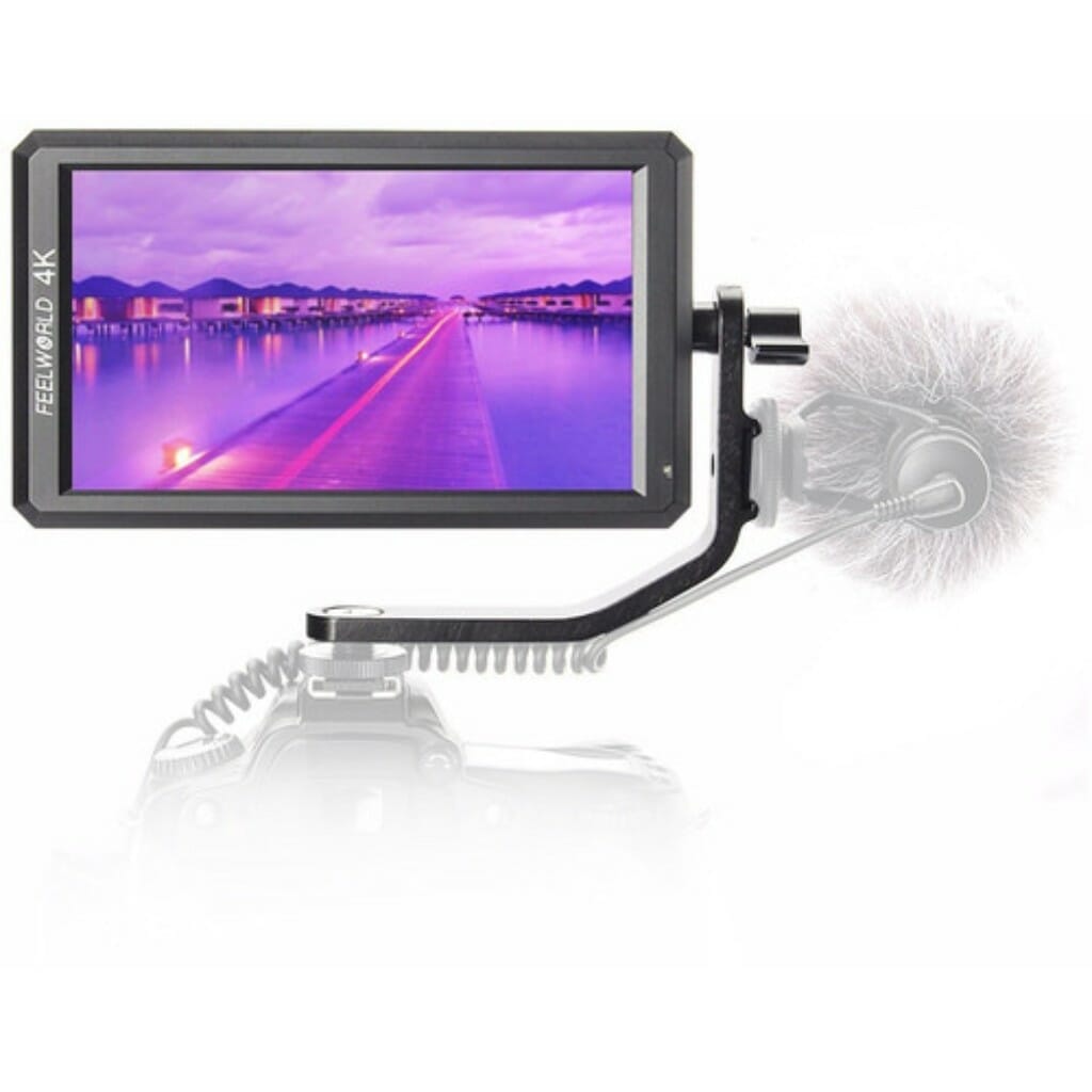 FeelWorld 5.7" Full HD HDMI On-Camera Monitor with 4K Support and Tilt Arm - Image 2