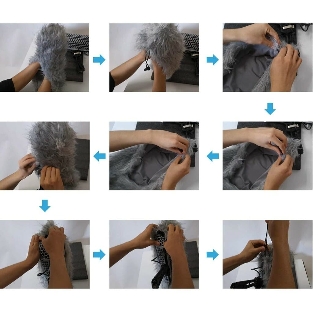 Micolive Microphone Windshield Blimp Windscreen Style Protect Cage and Shock Mount Suspension System - Image 6