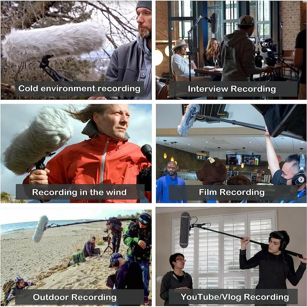 Micolive Microphone Windshield Blimp Windscreen Style Protect Cage and Shock Mount Suspension System - Image 4