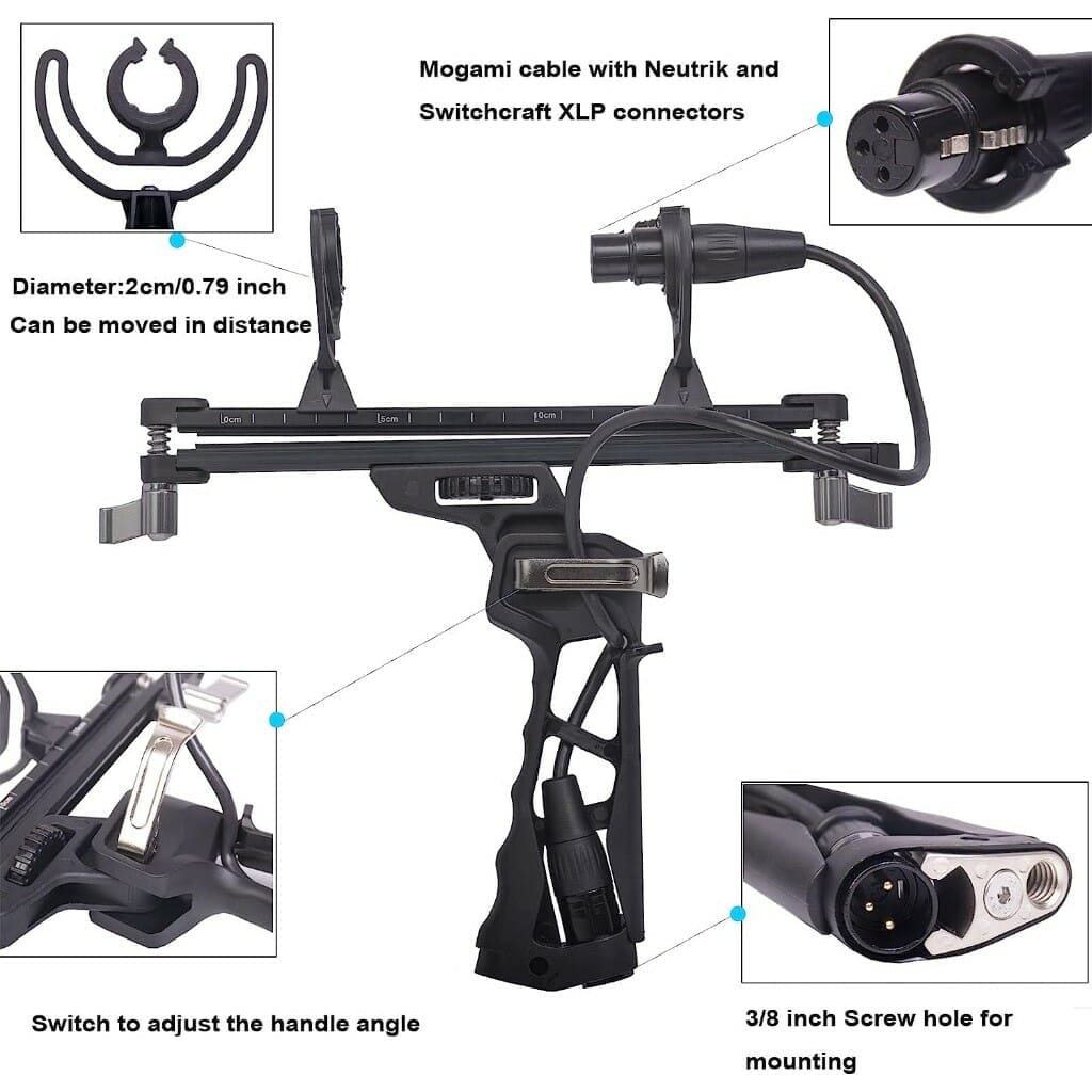 Micolive Microphone Windshield Blimp Windscreen Style Protect Cage and Shock Mount Suspension System - Image 2