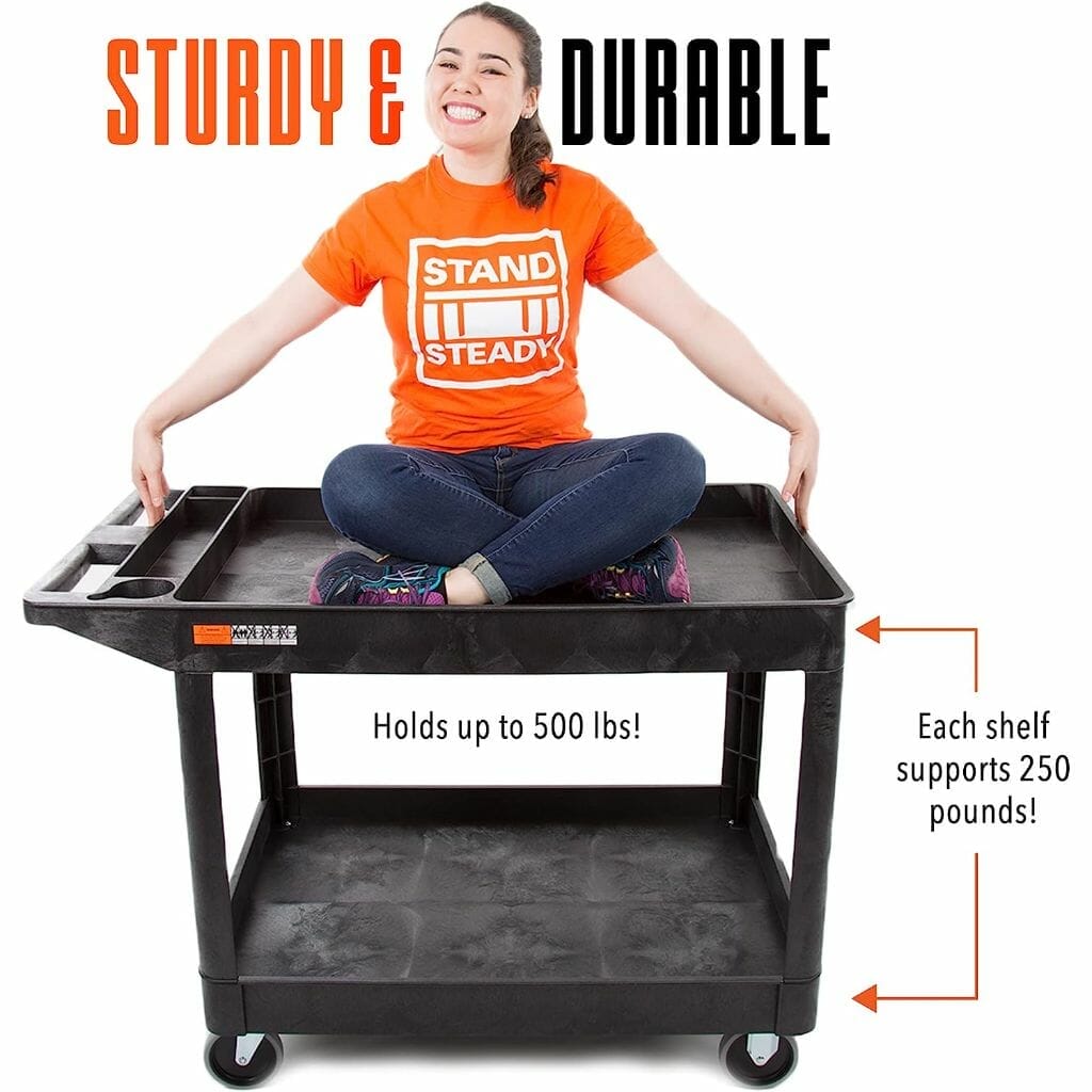 Tubstr Extra Large 2 Shelf Utility Cart - Image 7