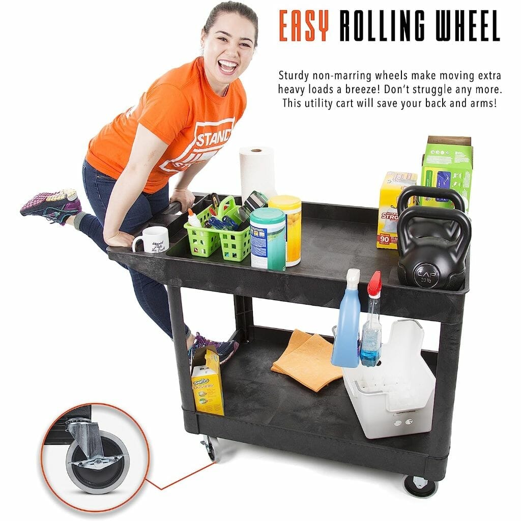 Tubstr Extra Large 2 Shelf Utility Cart - Image 5