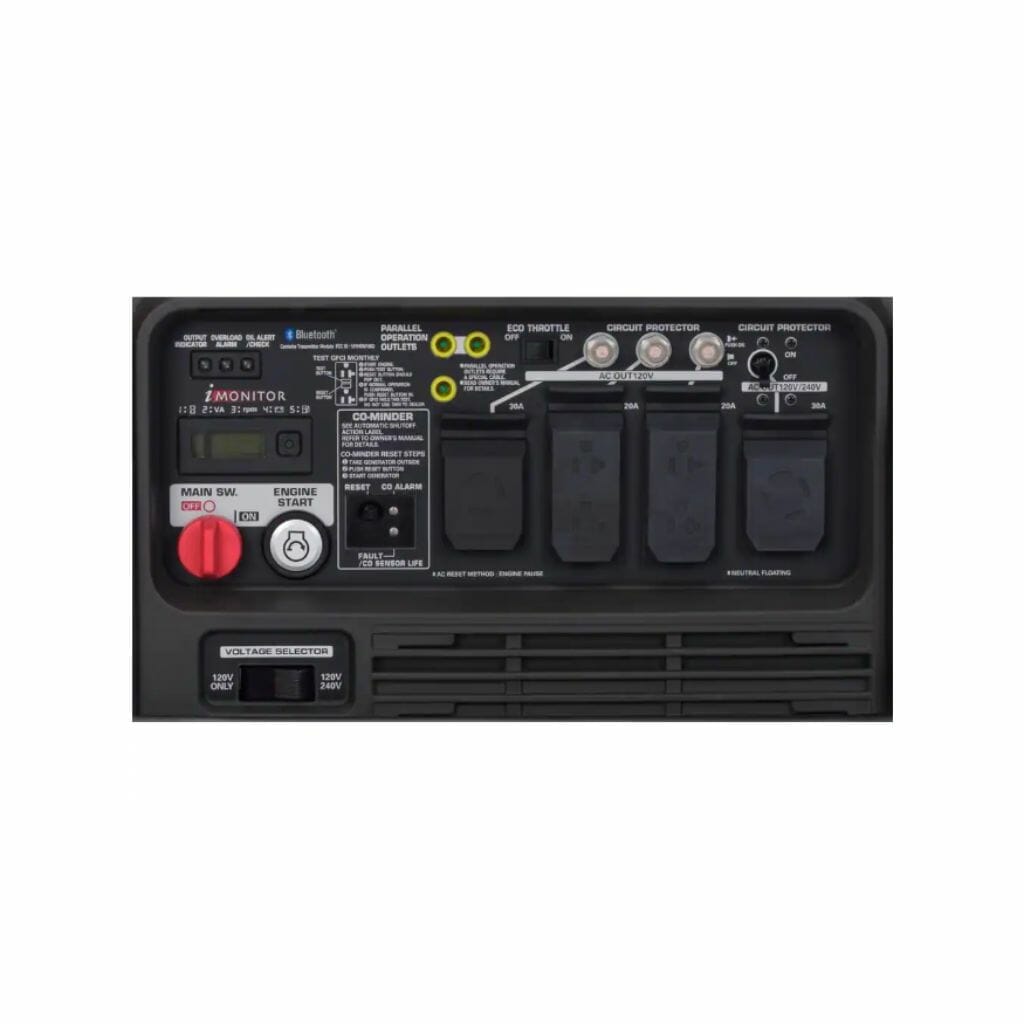7000-Watt Ultra Quiet Remote Start/Stop Electric/Recoil Start Gasoline Powered Inverter Generator - Image 2